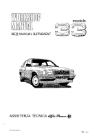 Alfa Romeo 33 - Workshop manual supplement 88-1